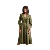 seidensticker robe chemisier à manches longues coupe droite, vert, 38 femme
