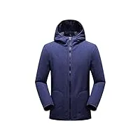 tjlss vestes en molleton d'hiver vestes d'extérieur hommes plus cardigan épais en velours sweats à capuche sweat à capuche double face (color : kl-bleu, size : l)