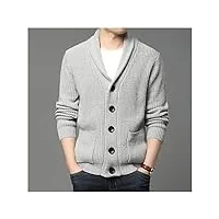 mgwye veste d'hiver en tricot torsadé for hommes manteaux décontractés vêtements for hommes coréens (color : d, size : l)