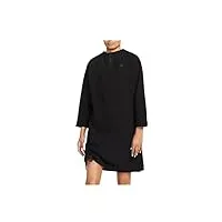 nike sportswear tech fleece essential robe pour femme, noir/noir, medium