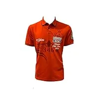 aeronautica militare po1671p polo en piqué pour homme t-shirt à manches courtes, 57489 orange, medium