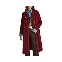 pepe jeans madison long manteau, rouge (burgundy), s femme