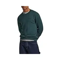 pepe jeans col ras du cou andré un sweatshirt pullover, vert (regent green), xl homme