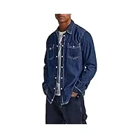 pepe jeans homme hammond chemise en jean, bleu (denim-xv9), l