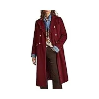 pepe jeans madison long manteau, rouge (burgundy), l femme