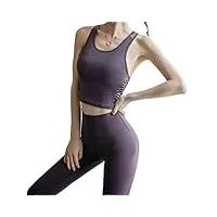 sdfgh costume de yoga costume fitness femmes été course vêtements de sport beau dos peut être porté à l'extérieur gilet costume (color : d, size : large)