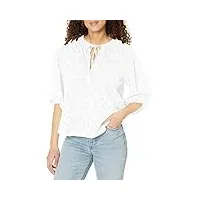 splendid taylor t-shirt à œillets pour femme chemise, blanc/jardin opulent