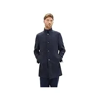 tom tailor 1037407 manteau en laine, 32530-blue small herringbone, l homme