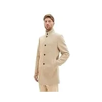 tom tailor 1037407 manteau en laine, 32526-big beige herringbone optic, l homme