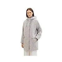 tom tailor manteau à capuche, gris 30285, xl femme
