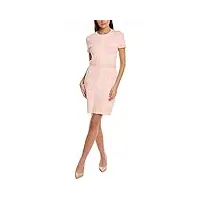 anne klein robe courte slv à rayures multiples pour femme avec pan cf, combo rose chiné, taille xs
