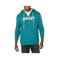 oakley teddy sweat à capuche zippé sweatshirt, bleu aurora, xxl homme
