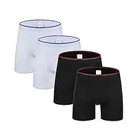 tjlss culottes en coton for hommes sexy sous-vêtements longs for hommes 4 pièces/main (color : d, size : 3xl)