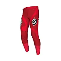 troy lee designs pantalon de motocross mixte, rosso,