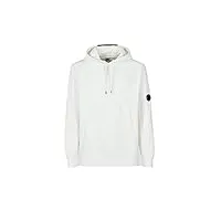 c.p. company diagonal raised fleece pullover hoodie, gauze blanc, m