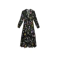 ted baker zennie couvre-maillot de bain pour femme motif floral noir, multicolore., s