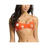seafolly maillot de bain brassière standard pour femme avec clip dans le dos, la palma tamarillo, 48