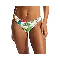 seafolly maillot de bain bas de bikini style rétro hipster, tropica écru, 42 femme