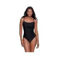 miraclesuit maillot de bain une pièce pour femme rock solid starr armatures contrôle du ventre, noir, 46