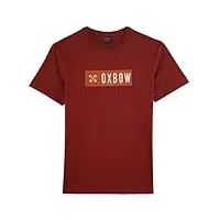 oxbow p2tellom tee shirt manches courtes imprimé grenat