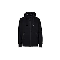 c.p. company diagonale raised fleece goggle hoodie, noir, xl
