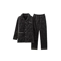 tjlss les jeunes et les personnes d'âge moyen peuvent des vêtements de maison pyjamas for hommes manteau d'hiver épais en molleton de corail (color : d, size : 3xl code)