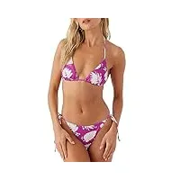 o'neill haut de bikini venice pour femme - triangle - haut de maillot de bain avec nœud dans le dos, berry | torrey palm venise, medium