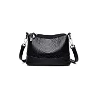 kunkun sac à main femme bandoulière petit moderne cuir sac bandouliere pourfemme noir sac bandoulière avec 2 bretelles fines sac