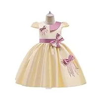 n/a couleur couture robe de bal de mariage for fille costume party robes de princesse filles à manches courtes (color : a, size : 3t)