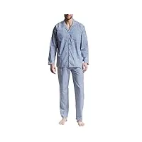 götzburg pyjama pour homme à carreaux bleu, bleu/carreaux foncés., 58