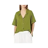 velvet by graham & spencer chemise boutonnée en coton shannon pour femme, ortie, taille xl