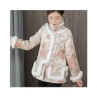 qulaco vêtements femmes hanfu vintage coton tang costume veste hiver traditionnel tops manteau