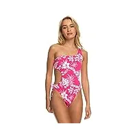 roxy maillot de bain une pièce standard beach classcs pour femme, hello aloha 232 rose vif, taille m