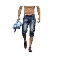 han hong short cargo d'été en denim pour homme avec poches multiples, style 2, 4