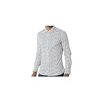 teddy smith chemise homme carton ml stret charbon/floral taille l