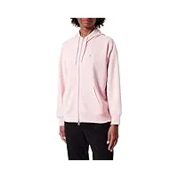 gant rel shield zip sweat à capuche sweatshirt, faded pink, m femme