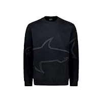 paul & shark sweat-shirt en coton biologique avec broderie surdimensionnée 12311936 noir, voir photo, l