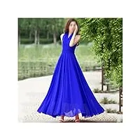 sdfgh summer temperament robe longue femme sans manches slim robe en mousseline de soie (color : d, size : s code)