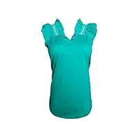 oscalito top en coton jersey macramé turquoise taille fr 5