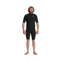 billabong mens absolute 2/2mm chest zip shorty wetsuit abyw500118 - black wetsuit size - xl