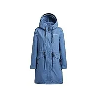 khujo nanda4 veste demi-saison pour femme parka trench manteau mi-saison, bleu océan, s