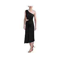 bcbgmaxazria robe asymétrique en jersey pour femme, noir, taille s