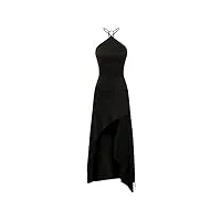 trussardi robe longue pour femme de marque, modèle satin 56d00692-1t006175, fabriqué en satin., noir , 36