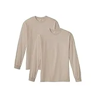 american apparel lot de 2 t-shirts unisexes à manches longues pour adulte, style g1304, sable (lot de 2), xxl
