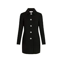 morgan manteau long droit boutonné noir 36