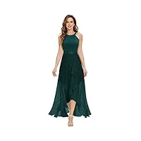 dressystar robe de soirée élégante pour femme - robe de cocktail - robe de demoiselle d'honneur, vert foncé, s
