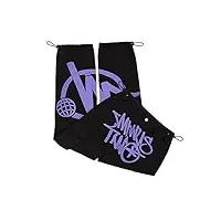 y2k short minus-two y2k-cargo short hip hop punk rock pantalon gothique basketball track short streetwear (black purple)