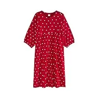 générique automne femmes pyjamas ensembles coton vêtements de nuit pijama femal maison vêtements floral chemises de nuit vêtements de nuit (couleur: rouge, taille: code l) (rouge m)