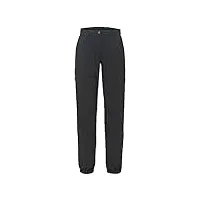 vaude pantalon de pluie chaud yaras pour femme, noir uni, taille 40