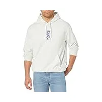 quiksilver men's graphic mix pullover hoodie sweatshirt, white marble heather 241